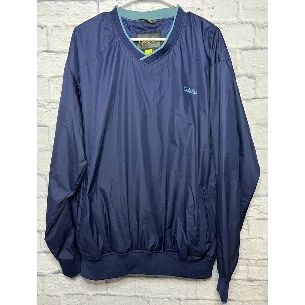 Cabelas L Tall Blue Windbreaker.